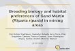 Breeding biology and habitat preferences of Sand Martinquarriesalive2018.uevora.pt/downloads/photos_and... · 21-05-2018 Breeding biology and habitat preferences of Sand Martin (Riparia