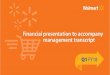 Safe harbor and non-GAAP measures - Walmart · Safe harbor and non-GAAP measures This presentation contains statements as to Walmart management's guidance regarding earnings per share