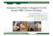 Research Priorities in Support to the Global FMD Control Strategy · 2012. 6. 14. · Food and Agriculture Organization of the United Nations • Stage 1-2: “implement risk based