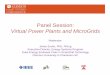 Panel Session: Virtual Power Plants and MicroGridsrtpis.org/psc18/documents/PanelII_ppt.pdf · Islanded Systems (Microgrids) ... load generation, distributed generation (small power),