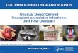 CDC PUBLIC HEALTH GRAND ROUNDS Unusual Donor Derived ... · 11/18/2014  · CDC PUBLIC HEALTH GRAND ROUNDS . November 18, 2014 . Unusual Donor Derived Transplant-associated Infections:
