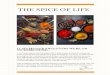 Spice of Life - OPTIMAL YOU FITNESS FACILITY€¦ · In th e middle ages a pound of ginger cost a whole sheep, a pound of nutmeg was worth seven fat oxen and peppercorns were accepted