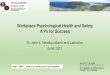 Workplace Psychological Health and Safety A Px for Success · Workplace Psychological Health and Safety A Px for Success St. John’s, Newfoundland and Labrador, June 2017 Ian M