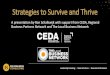 A presentation by Ron Schalkwijk with support from CEDA ... · A presentation by Ron Schalkwijk with support from CEDA, Regional Business Partners Network and The Local Business Network