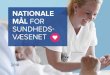 NATIONALE MÅL FOR SUNDHEDS- VÆSENET De nationale mål sikrer en ambitiøs, fælles retning for udviklingen af sundhedsvæsenet til gavn for patienterne og er et centralt omdrejningspunkt