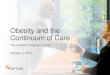 Obesity and the Continuum of Care · 2019. 12. 3. · 3 Obesity is a common, costly and serious problem > 1 in 3 adults considered obese in the U.S.1 18 million adults are morbidly