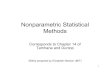 Nonparametric Statistical Methods · Nonparametric Methods • Most NP methods are based on ranks instead of original data ... Type of test Parametric Nonparametric Single Sample