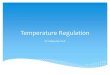 Temperature Regulation - oer.unimed.edu.ng€¦ · Temperature Regulation Dr Adejumo O.A 1. To discuss the importance of temperature regulation 2. To discuss the means of heat loss
