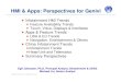 HMI & Apps: Perspectives for Genivi · HMI Trends Trends Comments Speech • Speech recognition as control input • Text -to-speech for output info • Telematics HFI, Navi, others