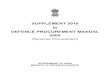SUPPLEMENT 2010 to DEFENCE PROCUREMENT MANUAL 2009 · The Defence Procurement Manual (DPM) 2009 was released in the last week of March 2009 and has been in force for almost an year
