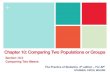 Chapter 10: Comparing Two Populations or Groups · Section 10.2 Comparing Two Means + Chapter 10 Comparing Two Populations or Groups 10.1 Comparing Two Proportions 10.2 Comparing