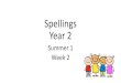 Spellings Year 2 · Spellings for week 2 behind both break busy child children Use look, say, cover, write, check to practise learning these spelling words Spelling word Attempt 1