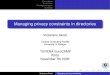 Managing privacy constraints in directoriesrediris.com/ldap/doc/irisUserPrivateAttribute/... · Managing privacy constraints in directories Victoriano Giralt Central Computing Facility
