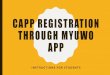 CAPP Registration through MyUWO app · “capp”, then click the open heart to favorite this section. click away from the search menu, and you will see “capp” on the left side