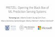 ł PRETZEL: Opening the Black Box of ML Prediction Serving ......•Windows 10, .Netcore 2.0 25. Evaluation: Latency •Micro-benchmark (No server-client communication) •Score 250