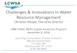 Challenges & Innovations in Water Resource Managementmdw.srbc.net/pwsap/Fall2016Workshop/assets/docs... · Challenges & Innovations in Water Resource Management Christine Weigle,