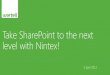 Take SharePoint to the next level with Nintex€¦ · Nintex Workflow 2010 Save New Publish Open Close Print Import Export Imp Workflow Settings Settings Zoom Zoom out View 100% O