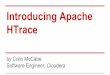 Introducing Apache HTrace · PDF file 5.03.2015  · Introduction Apache HTrace is a tracing framework for distributed systems. Currently in incubation. HTrace Goals To monitor system
