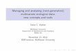 Managing and analysing (next-generation) multivariate ecological … · 2012. 11. 28. · November 21, 2012 EEB seminar, McMaster University. Introduction Motivation from observational