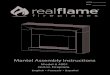 Mantel Assembly Instructions - Fireplace Mantels, Mantel ... · RF Mantel WARNINGS 010713 3!! ... El combustible en gel Real Flame® contiene alcohol isopropílico. Evite el contacto