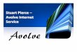 Stuart Pierce Avolve Internet Service• Accessing the internet was a natural path and AOL dial‐up was the major catalyst for Stuart to start his dial‐up Internet ... 1999 to jump