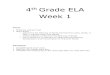 4th Grade ELA Week 1 GRAD… · Which definition best fits the way alternate is used in paragraph 1? A Definition 1 – adj. B Definition 1 - noun C Definition 1 - verb D Definition