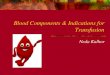 Blood Components & Indications for Transfusionhemepathreview.com/Heme-Review/TM2-TransfusionIndications.pdf · Transfusion-associated immune suppression results in increased incidence