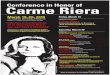 Conference in Honor of Carme Riera · Carme Riera March 19–20, 2010 The Catholic University of America Edward J. Pryzbyla University Center, 3rd Floor Friday, March 19 4–5:30
