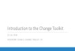 Introduction to the Change Toolkit · PDF file Introduction to the Change Toolkit 22 JUL 2016 STOCKPORT COUNCIL CHANGE TOOLKIT –V1. Empowering Organisational Change This Toolkit