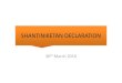 Shantiniketan declaration [Read-Only] · Title: Shantiniketan declaration [Read-Only] [Compatibility Mode] Author: user Created Date: 2/11/2016 3:59:50 PM