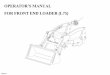 OPERATOR’S MANUAL - More Tractor Less Price TM Manuals/L75 Loader Opera… · -Operate controls only when seated in the operator’s seat. -Equip your tractor with a ROPS cab or