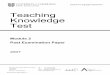 TKT Past Paper 2007 Module 2 - Teaching knowledge Test TKT ... · TEACHING KNOWLEDGE TEST 002 MODULE 2 Version 07 Lesson planning and use of resources for language teaching 1 hour