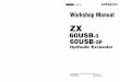 HITACHI ZAXIS ZX 60USB-3F EXCAVATOR Service Repair Manual
