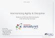 Harmonizing Agility & Disciplinemedia.modernanalyst.com/Harmonizing Agility and Discipline - MA.pdf · • Agile (in SCRUM/XP/FDD form) rigidly controls: • Pre-game planning & staging”