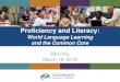 Proficiency and Literacy - dectfl.org · Proficiency Level To Persuade To Explain/Inform To Narrate Novice Intermediate Advanced WL Standard 1.3 Presentational Communication (Writing,