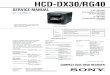 HCD-DX30/RG40 · HCD-DX30/RG40 US Model Canadian Model AEP Model HCD-RG40 E Model Australian Model HCD-DX30 SERVICE MANUAL COMPACT DISC DECK RECEIVER — Continued on next page —