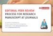 Editorial Peer Review Process for Research Manuscript at Journals - Phdassistance