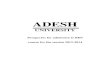 ADESHaidsr.adeshuniversity.ac.in/PDF/BDS/prospectus BDS.pdf · Adesh Institute of Dental Sciences & Research, Bathinda (AIDSR) imparts training for the award of the degree of Bachelor