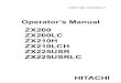 Hitachi ZAXIS 225USR Excavator operator’s manual