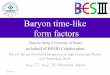 Baryon time-like form factors · Baryon time-like form factors Zhaoxia Meng (University of Jinan) on behalf of BESIII Collaboration The 11th Circum-Pan-Paciﬁc Symposium on High