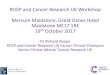 RCGP and Cancer Research UK Workshop Mercure Maidstone ... · PDF file RCGP and Cancer Research UK Workshop. Mercure Maidstone, Great Danes Hotel. Maidstone ME17 1RE. 19. th October