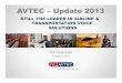 AVTEC – Update 2013ACG Systems & Avtec Partnership • Offering Dispatcher to Cockpit voice solutions • Park Aire IP-based Air/Ground Radios • Seamless integration with Scout