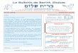 Le Bulletin de Berith Shalom M o l w t y r · Le Bulletin de Berith Shalom M o l w t y r b A.C.I.V.P. : Centre Berith Shalom 30, rue Léon Dauer - 94350 Villiers sur Marne - BP 60065