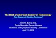 The Best of American Society of Hematology...The Best of American Society of Hematology Top Research Studies Reviewed John M. Burke, M.D. Rocky Mountain Cancer Centers Leukemia and