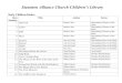 Staunton Alliance Church Children’s Libraryq.b5z.net/i/u/10103699/f/SAC_Children_Library_Inventory.pdfStaunton Alliance Church Children’s Library Early Children Books: Item Number