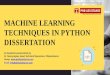 Machine Learning Techniques in Python Dissertation - Phdassistance