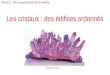 Les cristaux : des édifices ordonnés - LeWebPédagogique€¦ · au sein du même pillow lava (extrait du Belin (Ed. 2019,pp 37) Les minéraux structures cristallines dans les organismes