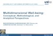 Multidimensional Well-being · Multidimensional Well-being: Conceptual, Methodological, and Analytical Perspectives MADHESWARAN SUBRAMANIAM, ISEC BANGALORE CHRISTIAN SUTER, UNIVERSITY