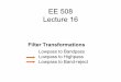 EE 508 Lecture 2 - class.ece.iastate.educlass.ece.iastate.edu/ee508/lectures/EE 508 Lect 16 Fall 2010.pdf · Standard LP to BP Transformation. Pole Mappings. Can show that the upper