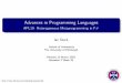 Advances in Programming Languages - APL19 ......Metaprogramming Thetermmetaprogrammingcoversalmostanysituationwhereaprogram manipulatescode,eitheritsownorthatofsomeotherprogram. Thismay